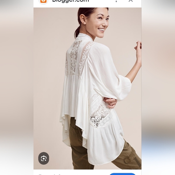 Elevenses  Woman Kenepa White Lace Kimoni Cardigan Sz XS - Picture 3 of 16